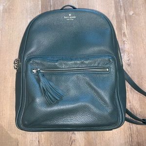Olive Green Leather Kate Spade Backpack